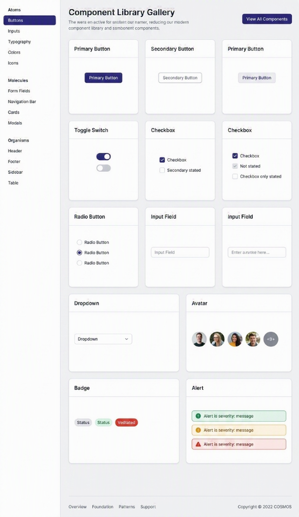 Component Library Gallery